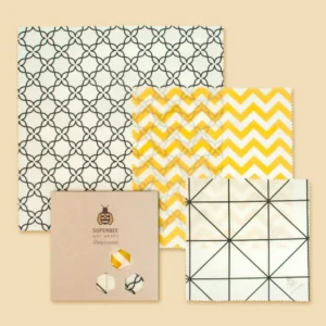 SuperBee's Beeswax Wraps “Beeginner” Set of 3 Sizes